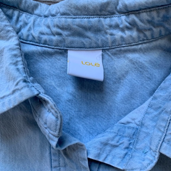 Lole Light Denim Button Front Shirt S - Picture 3 of 7